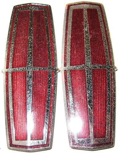 85-87 lincoln mark vii 7 metal enamel roof emblems c pillar badge
