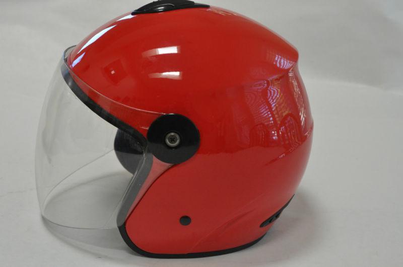 DOT Motorcycle Helmet Scooter Helmet w/ Front Pull Down Shield Med 57-58 CM, US $44.95, image 2