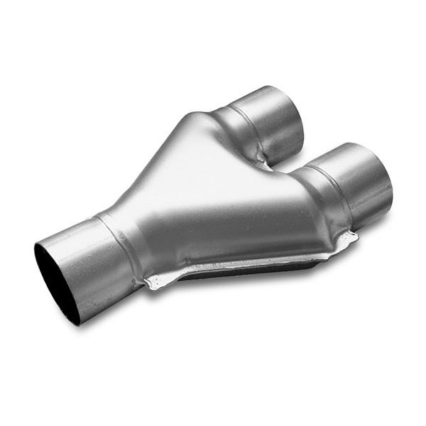 Magnaflow universal y-pipe with 2" dia on dual side and 2.5" single