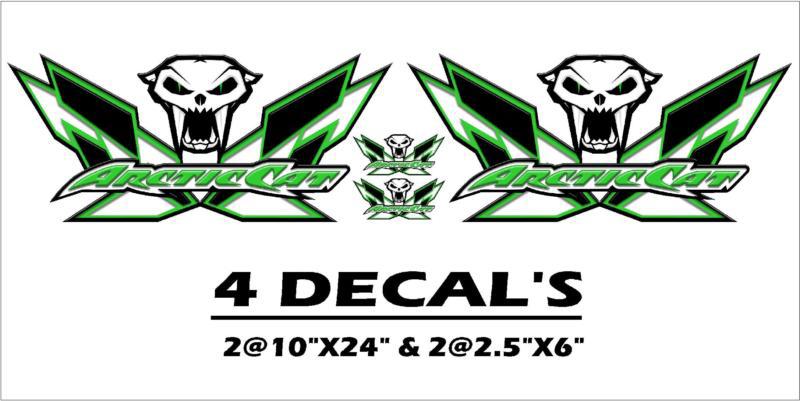 New arctic cat decals crossfire f7 zr sno pro - 4 pc skull kit