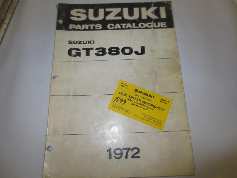 Suzuki gt380 parts manual 1972 gt380j