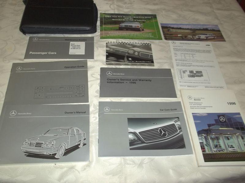 1996 mercedes-benz e-class e 300 diesel,e 320 owner manual 11/pc.set & benz case