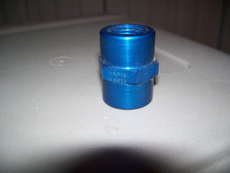 1/2" npt pipe thresd racing coupling an910-4d t anodized aluminum areospace 