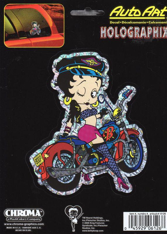 Biker betty boop decal (6126)