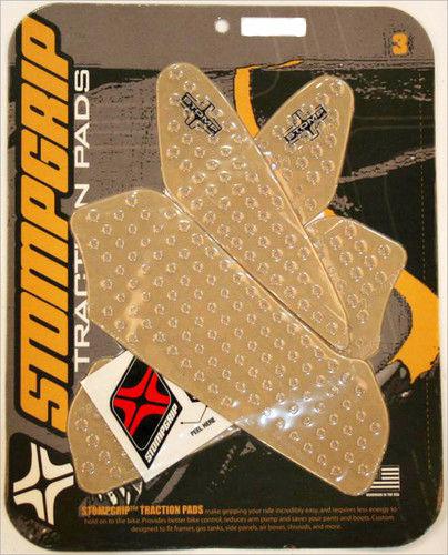 Stompgrip traction pad tank kit clear f/ aprilia rsv 1000 r tuono 1000 r 2004-09
