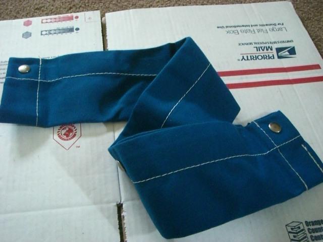 Man overboard pole flag sock/sleeve blue canvas 28" l
