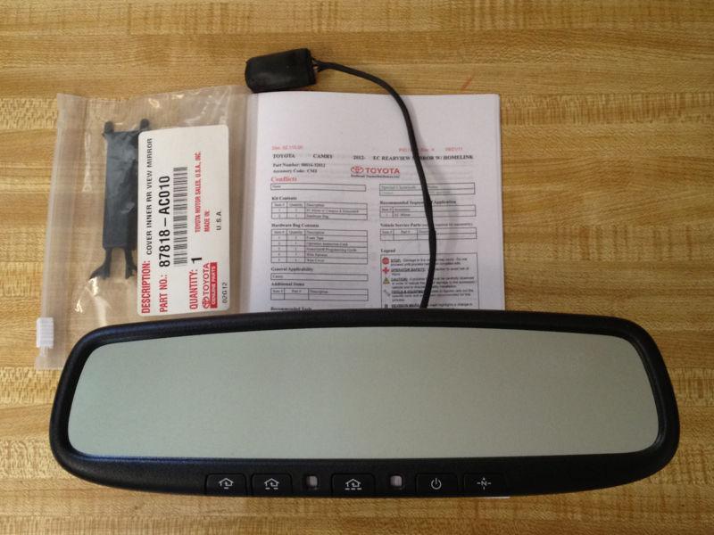 New 2012 -13 camry gentex hidden display homelink compass custom mirror kit  