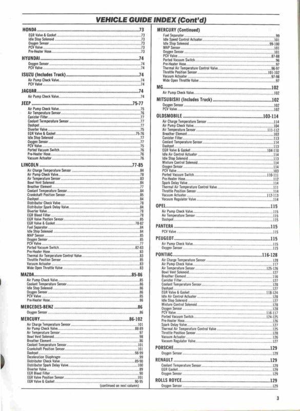 1989 Standard Emission Controls Application & Parts Guide Catalog, US $25.00, image 2