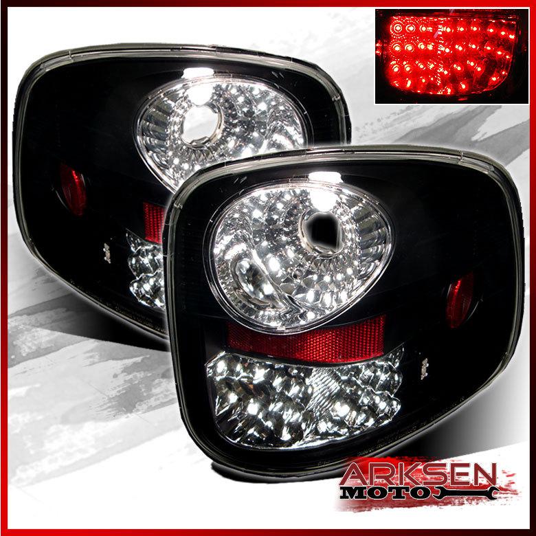 97-03 ford f150 flareside philips-led perform black tail lights lamps left+right