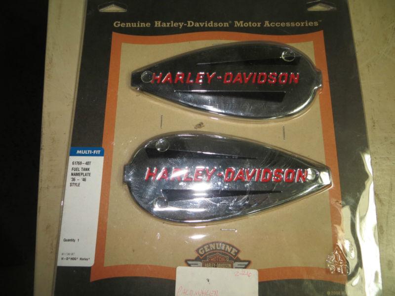  harley davidson gas tank  nameplate 61769-40t 