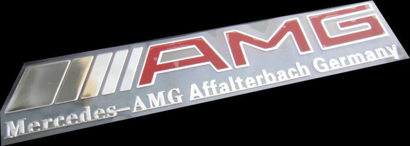 New amg mercedes benz mb affalterbach germany red chrome sticker decal badge sm