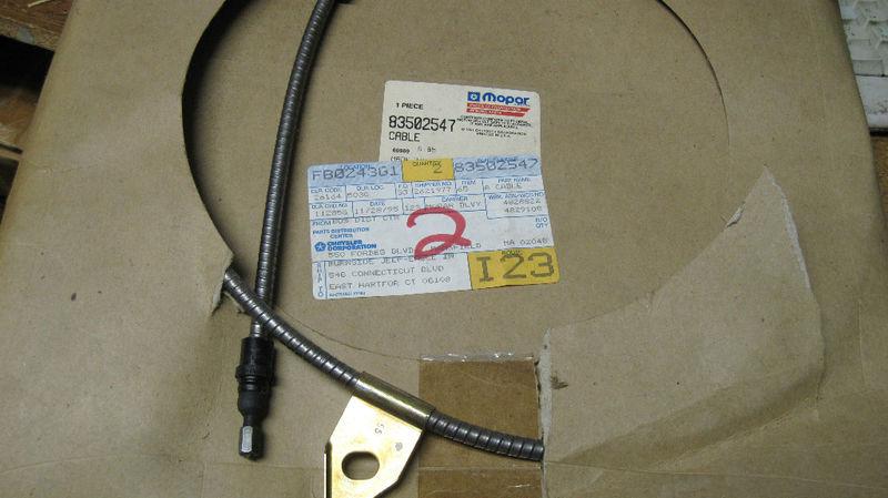 1986-95 jeep models,rear parking brake cable,n.o.s.