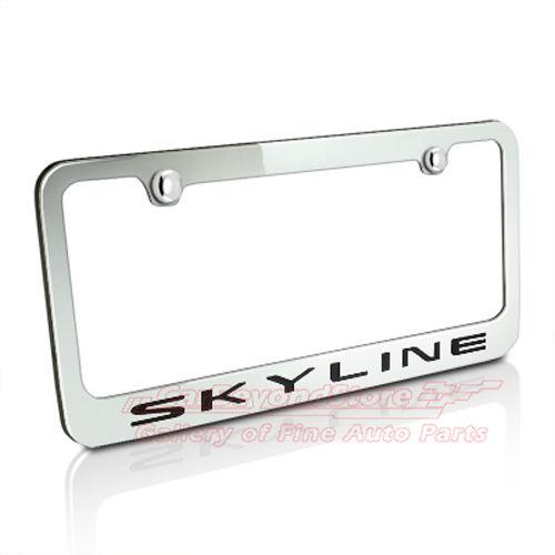 Nissan skyline chrome metal license plate frame, lifetime warranty + free gift
