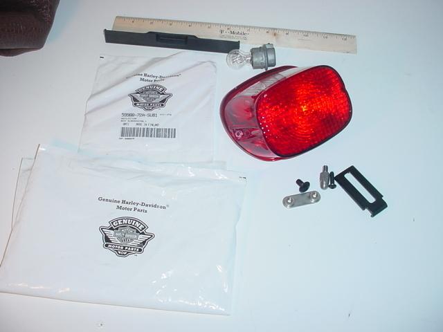 Harley davidson tail break light + harley coffee mug