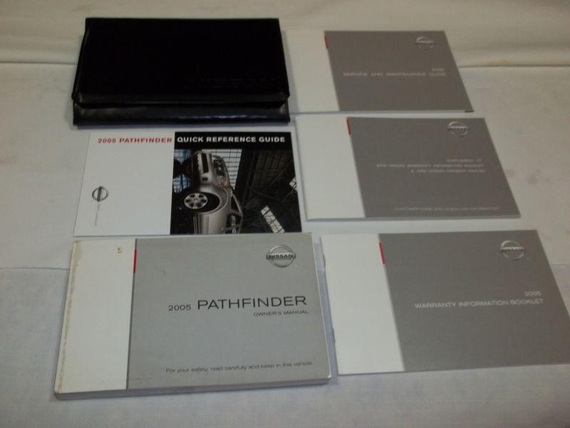 2005 nissan pathfinder owner manual 6/pc.set & black nissan trifold factory case