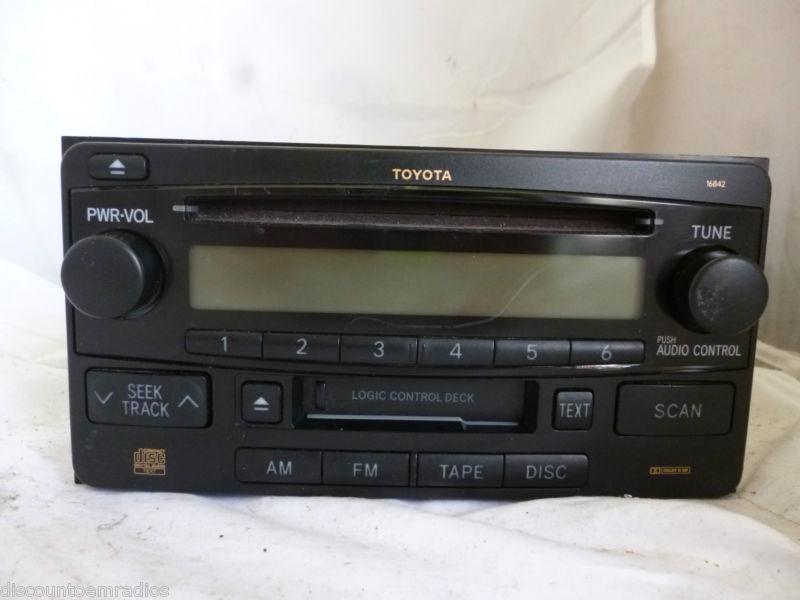 03-11 TOYOTA Echo Rav4 Celica Highlander Radio CD Cassette 86120-52241 16842 *, US $175.00, image 2