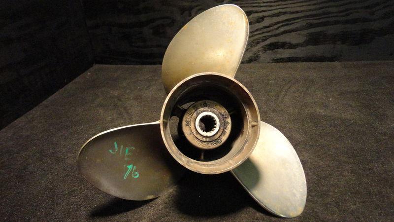 Used johnson/evinrude stainless steel left hand propeller 14.5x19 outboard prop