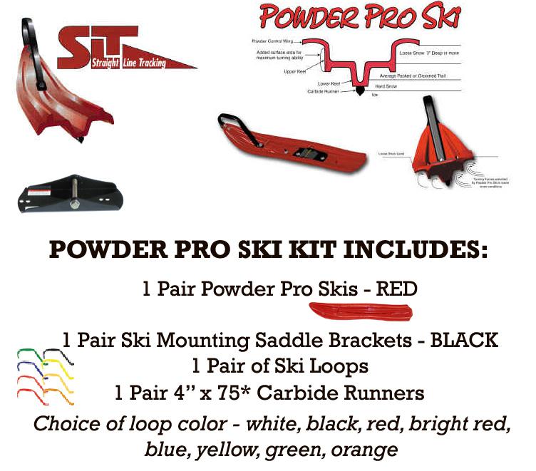 Yamaha v-max 01-12 venture, apex, phazer short slp powder pro red skis mnts carb