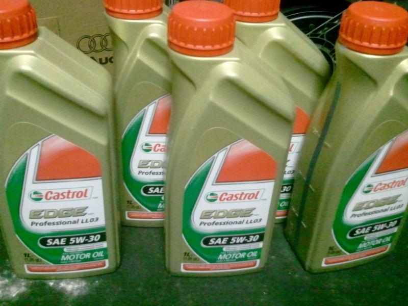 Castrol edge professional ll03 sae 5w-30 motor oil 5 quart set new tdi +++++