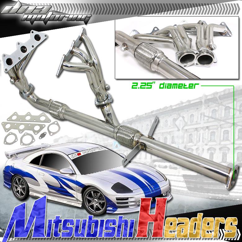 00 01-05 mit eclipse gt 3.0l v6 6g72 stainless steel performance header exhaust
