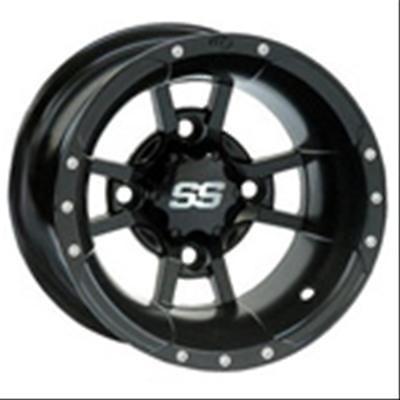 Itp ss112 sport black alloy wheel 10"x8" matte black 3+5" offset sr359