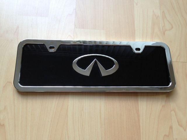 Rare infiniti european acrylic license plate frame (g35, q45, fx35, m45, g20)