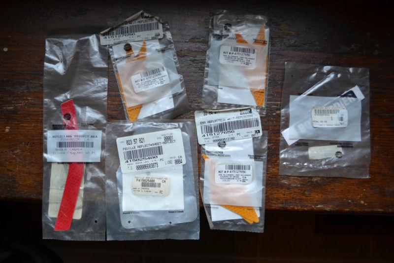 New nos bombardier ski doo reflector sticker lot 415127656 etc