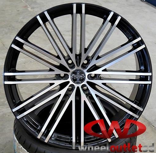 Purchase 24" VERSANTE 227 BLACK WITH MACHINED WHEELS W/ TIRES 6X139.7