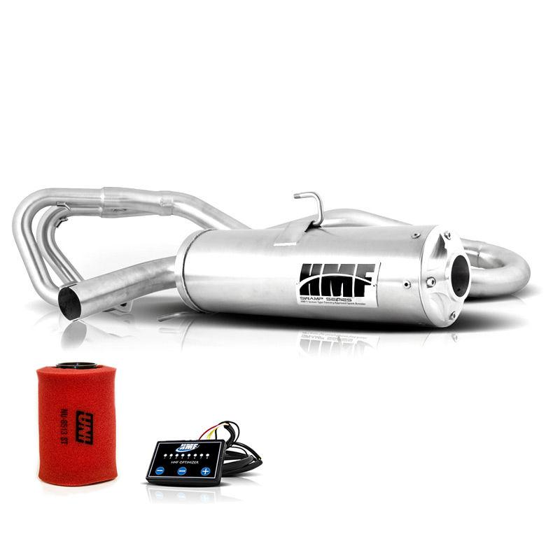 Hmf polaris rzr s 800 2011 - 2013 swamp full exhaust muffler & efi + uni filter