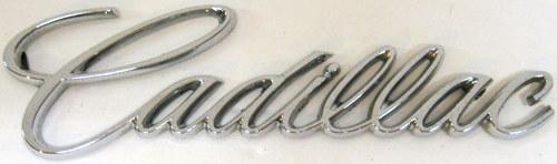94-99 cadillac deville chrome rear trunk script emblem