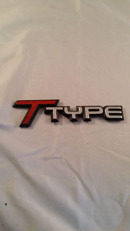 Buick t type metal silver emblem ornament oem badge vintage regal electra ttype