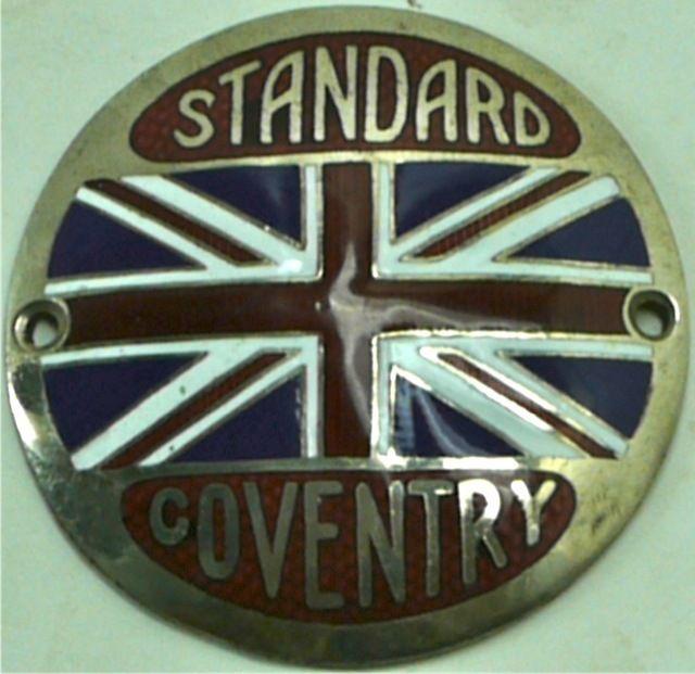 Original standard coventry emblem antique badge vintage england flag very good 