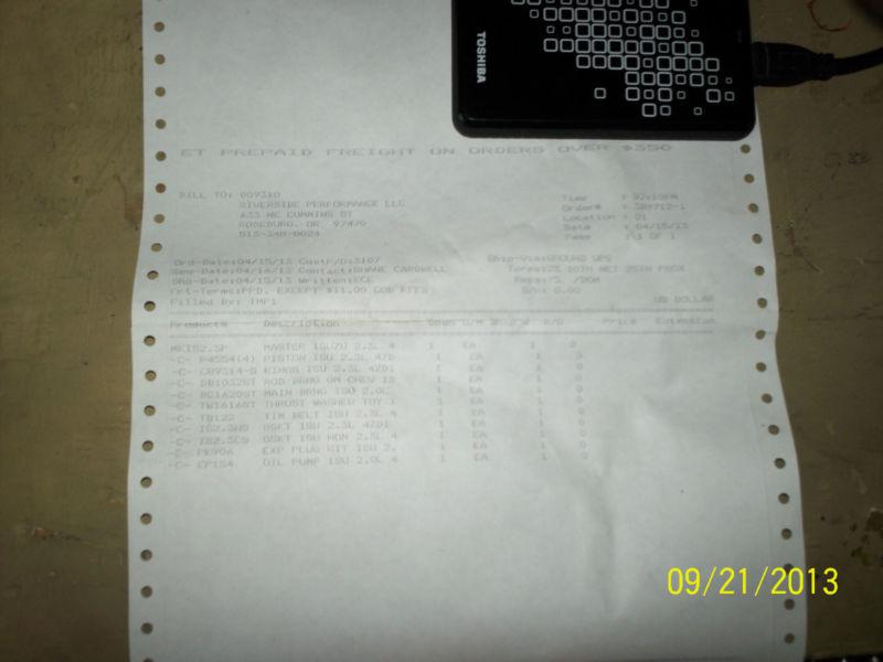 1986-1995 Isuzu 2.3L SOHC L4 4ZD1 ENGINE REBUILD KIT, US $50.00, image 2