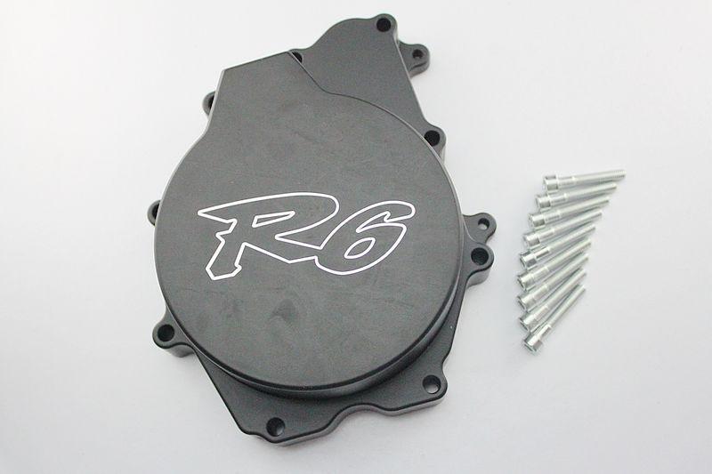 Black motorcycle engine stator cover for yamaha yzf r6 2003 2004 2005 2006