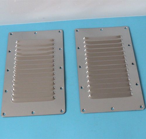 2 pieces new boat bilge louver vents polished stainless steel vents 127x228 mm