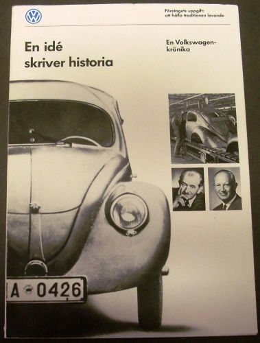 1934 to 1988 volkswagen history factory brochure german text large rare!