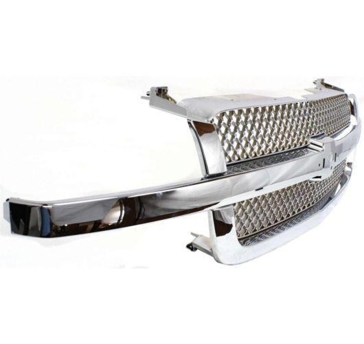 New Grille Assembly Chrome Chevrolet Silverado 1500 Truck 2007 2500 GM1200474, US $99.79, image 3