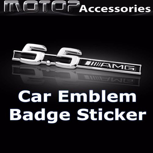3d metal 5.5amg logo racing front badge emblem sticker decal self adhesive