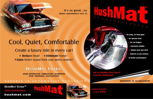 Hushmat 10330 12&#034; x 23&#034; foil sound damping material cargo trunk kit (16) sheets