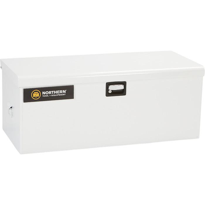 Northern tool steel truck chest storage box white 42 3/4inlx18 1/2inwx17 1/2in h
