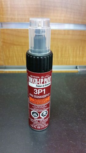 Genuine toyota touch up paint 1/2 oz pen &amp; brush 3p1 impulse red pearl
