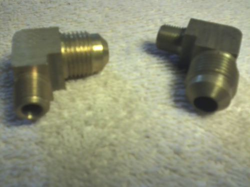 Edelmann 149620 3/8" brass 90 degree male elbows quantity of 2 - 3/8 inch tube