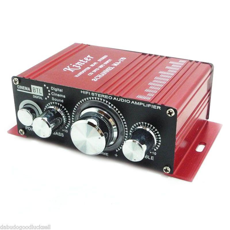 2 channel 12v hi-fi audio stereo amplifier for mp3 ipod car boat radio ma170