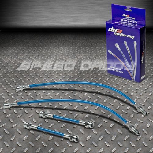 Front+rear stainless steel hose brake line 93-98 vw golf/jetta mk3 a3/typ1h blue