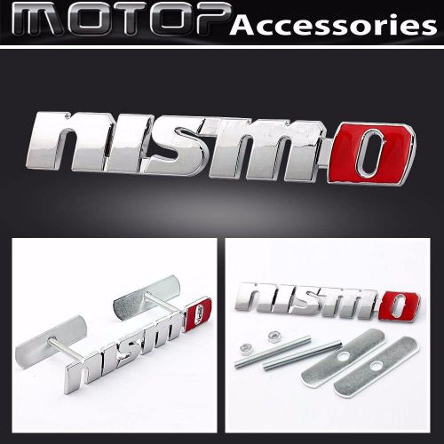 Nismo 3d metal nismo logo racing front hood grille badge emblem car decoration