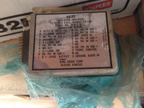 Honeywell king ka25 isolation amplifiers