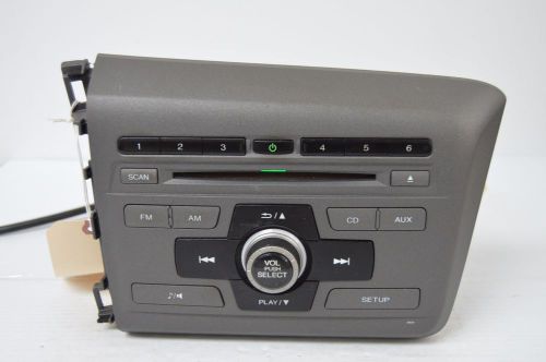 2012 honda civic am/fm radio cd player 39100-tr0-a315-m1 tested aa28#022