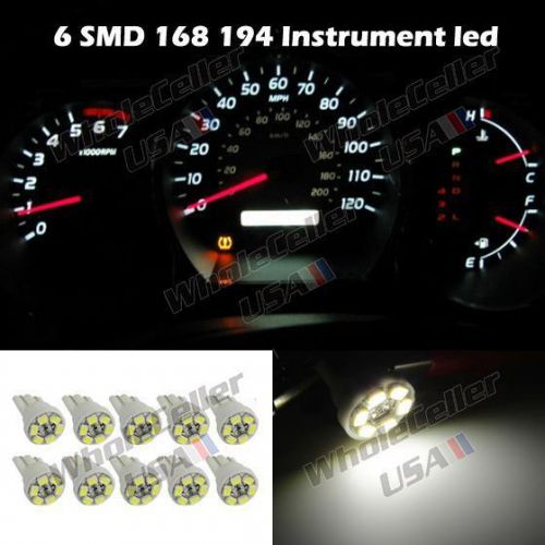 Purchase 10x White Gauge Cluster Instrumental Speedometer Lights T10