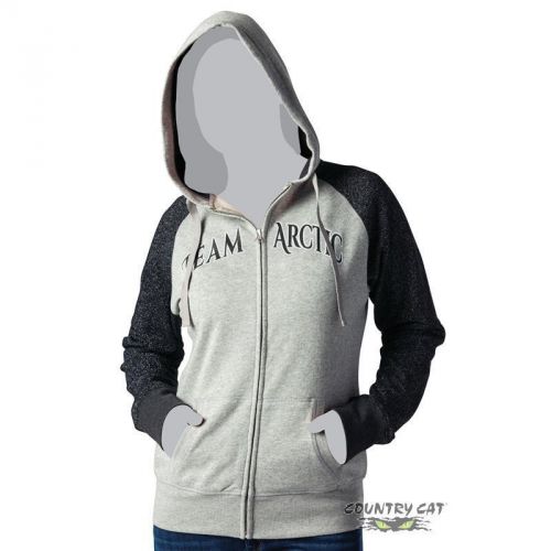 Arctic cat junior’s team arctic glam full zip hoodie - gray black - 5263-94_