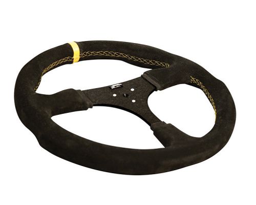 Suede longacre flat steering wheel 290mm 3 hole 56911,momo,sweet,scca,nasa >